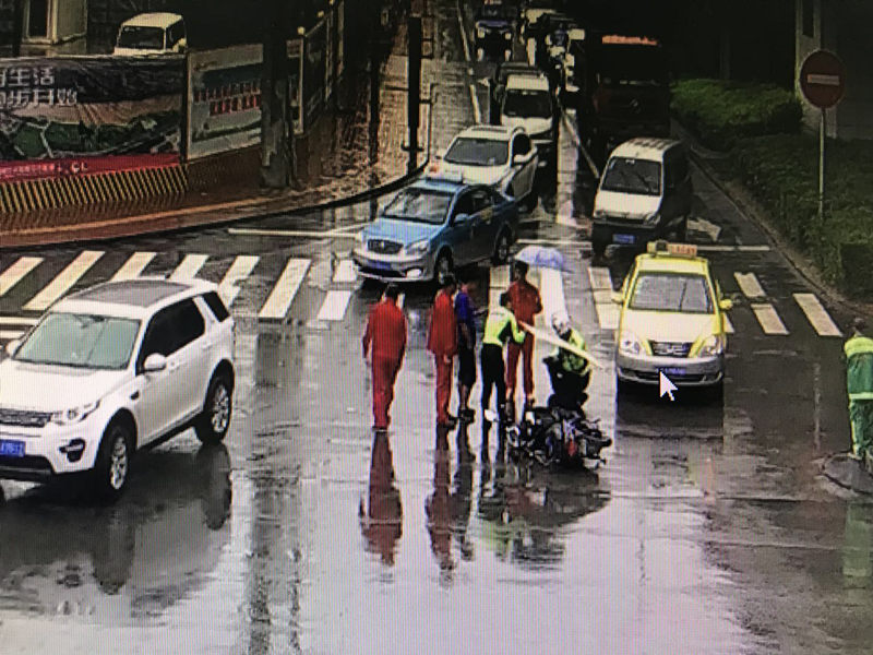 Monitoring screen at the time of the incident